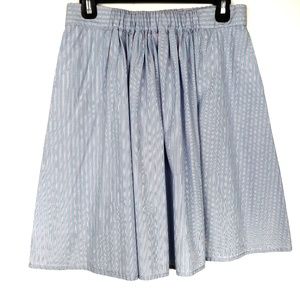 J. Crew vertical striped pleated pockets skirt